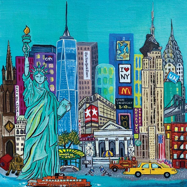 Statue Of Liberty: We Love Ny by Magali Modoux