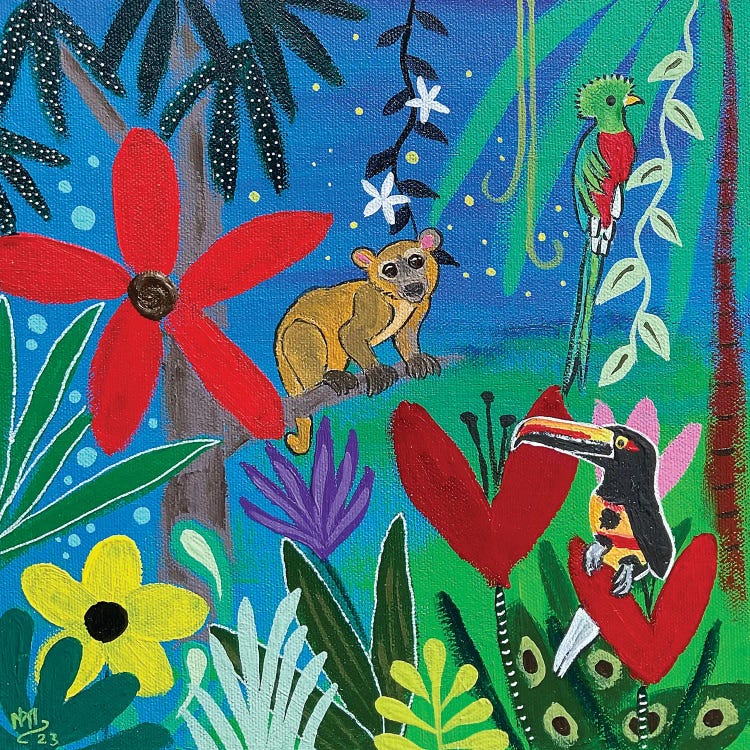 Night Time In The Rainforest by Magali Modoux wall art