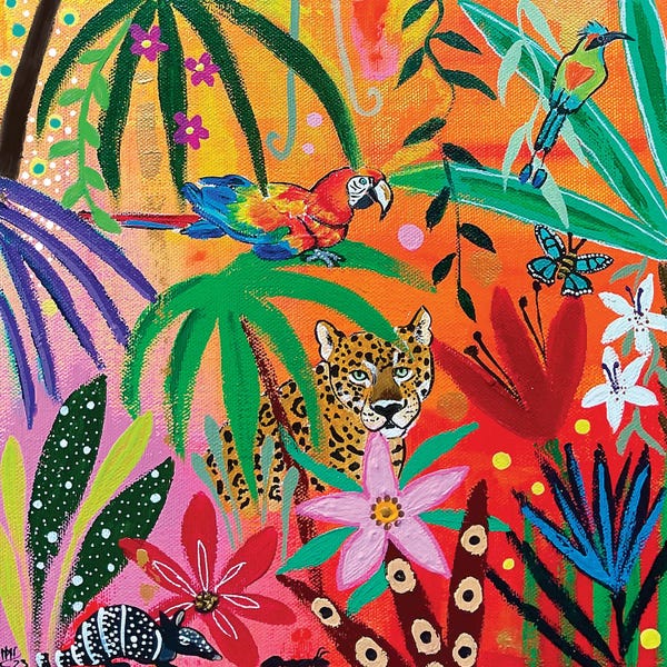 Jaguars: Sunset In The Rainforest by Magali Modoux