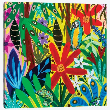 The Sounds Of The Rainforest Canvas Print #MMX98} by Magali Modoux Canvas Art