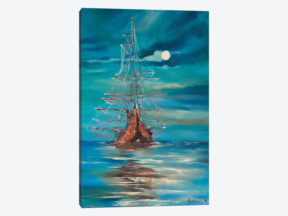 Sea By Night by Marianna Shakhova 1-piece Canvas Print