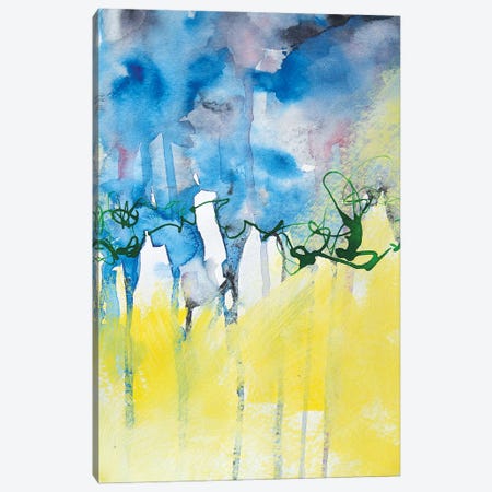Yellow Meet Blue Canvas Print #MNA32} by Marianna Shakhova Canvas Print