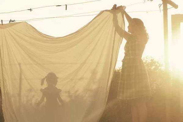 Monochromatic Photography: Autumn Shadow Clothesline by Mandy Lynne