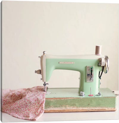 Sewing Machine Canvas Art Print - Knitting & Sewing Art