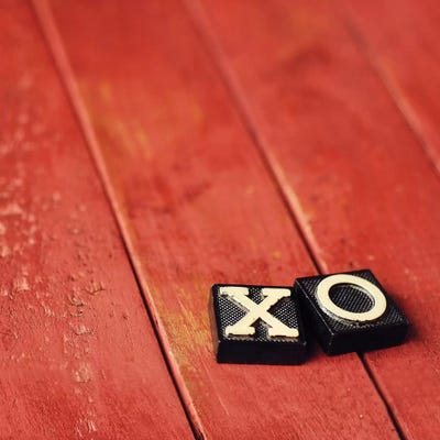 XO Pink by Mandy Lynne framed canvas print