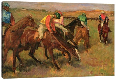 Before the Races, c.1882 Canvas Art Print - Edgar Degas