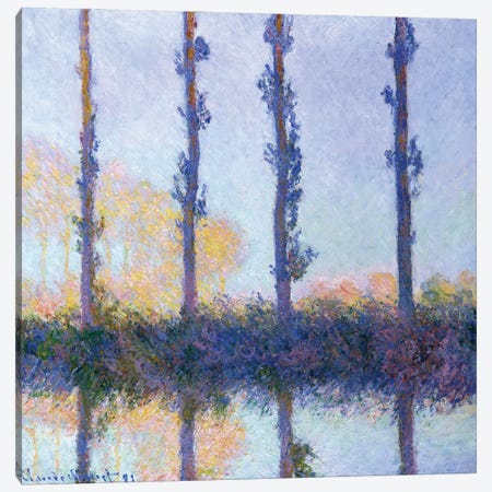 The Four Trees, 1891 Canvas Print #MNE17} by Claude Monet Canvas Art