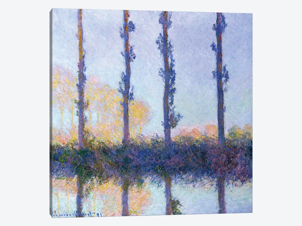 The Four Trees, 1891 by Claude Monet 1-piece Canvas Art