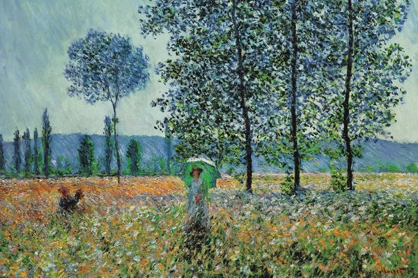 European Décor: Felder Im Frühling by Claude Monet
