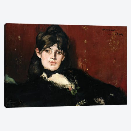 Berthe Morisot  Reclining, 1873 Canvas Print #MNE26} by Edouard Manet Canvas Art Print