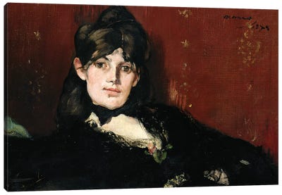 Berthe Morisot  Reclining, 1873 Canvas Art Print - Edouard Manet