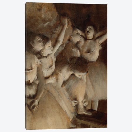 Ballet Rehearsal on the Stage, 1874 Canvas Print #MNE31} by Edgar Degas Art Print