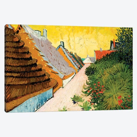 Farmhouses at Saintes-Maries, June 1888 Canvas Print #MNE34} by Vincent van Gogh Canvas Wall Art