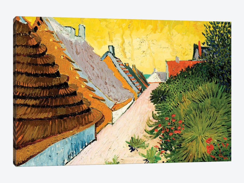 Farmhouses at Saintes-Maries, June 1888 by Vincent van Gogh 1-piece Canvas Print