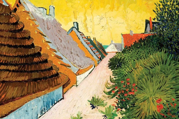 Vincent van Gogh: Farmhouses at Saintes-Maries, June 1888 by Vincent van Gogh