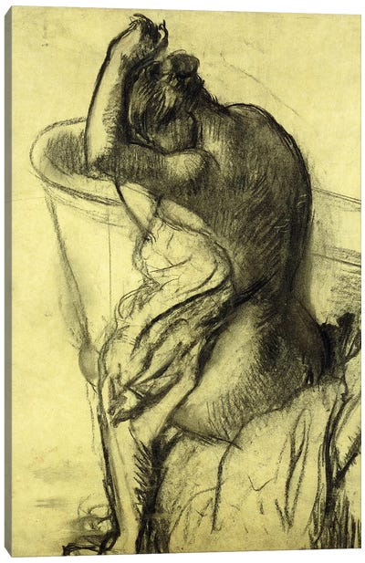 After the Bath; Apres le Bain, 1899 Canvas Art Print - Edgar Degas