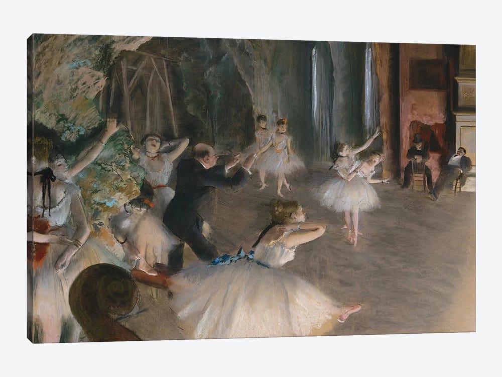 The Rehearsal Onstage, c.1874 by Edgar Degas 1-piece Canvas Art