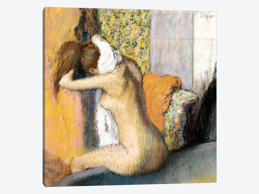After the Bath, Woman Drying her Neck, 1898 by Edgar Degas 1-piece Canvas Artwork