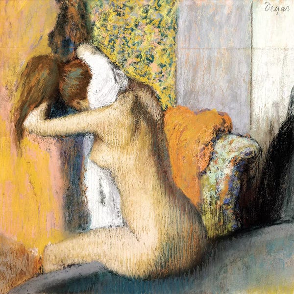 Edgar Degas: After the Bath, Woman Drying her Neck, 1898 by Edgar Degas