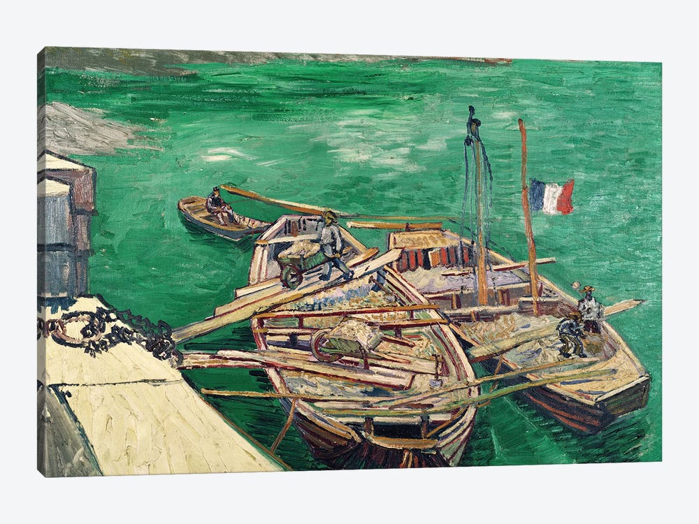 Landing Stage with Boats, 1888 by Vincent van Gogh 1-piece Canvas Artwork