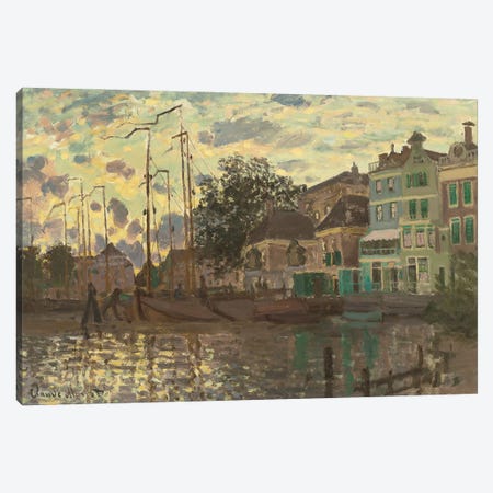 Le Dam à Zaandam, le soir, 1871 Canvas Print #MNE69} by Claude Monet Canvas Art