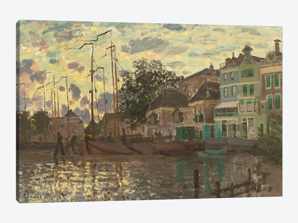 Le Dam à Zaandam, le soir, 1871 by Claude Monet 1-piece Canvas Art Print