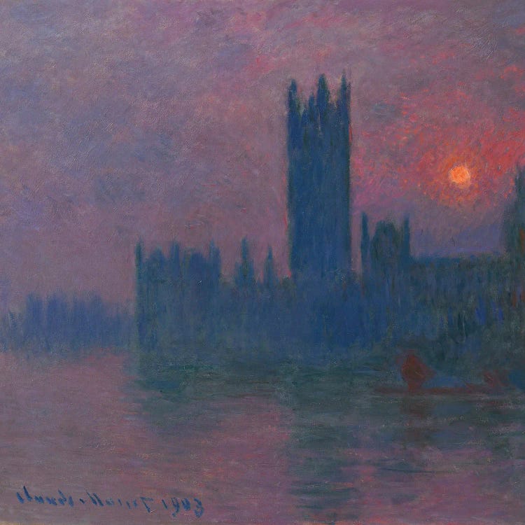 Parliament, setting sun, c.1900-03