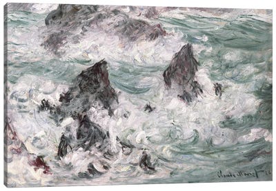 Tempête à Belle-Ile, 1886 Canvas Art Print - Claude Monet