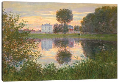 Ball Shaped Tree, Argenteuil, 1876 Canvas Art Print - Claude Monet
