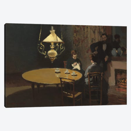 Interior, After Dinner, 1868-69 Canvas Print #MNE75} by Claude Monet Canvas Artwork