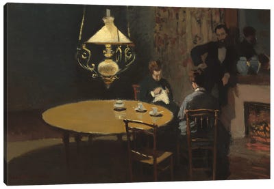 Interior, After Dinner, 1868-69 Canvas Art Print - Claude Monet