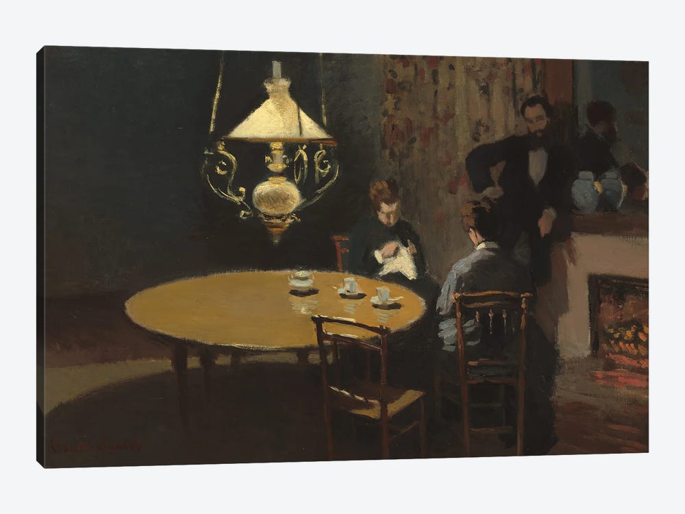 Interior, After Dinner, 1868-69 by Claude Monet 1-piece Canvas Artwork