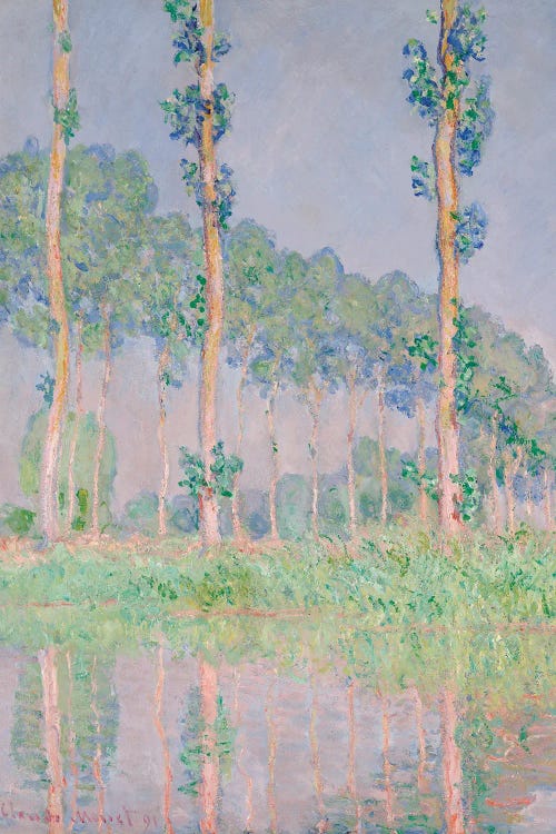 Poplars, Pink Effect, 1891 by Claude Monet wall art