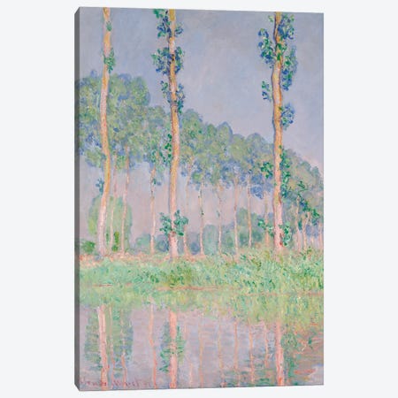Poplars, Pink Effect, 1891 Canvas Print #MNE77} by Claude Monet Canvas Wall Art