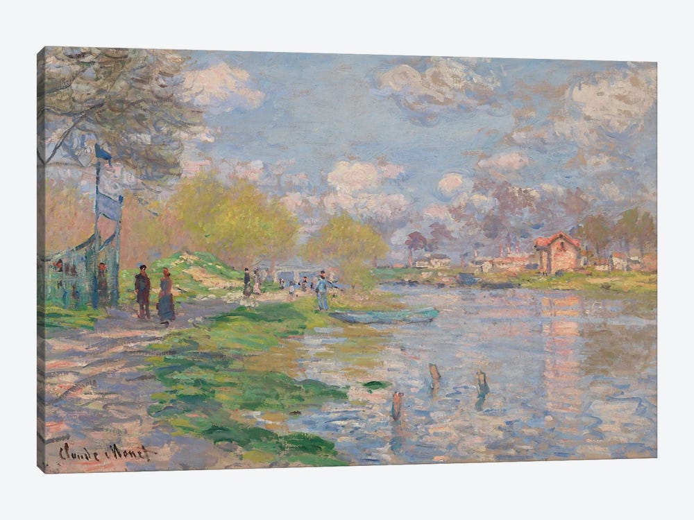 Springtime On The Ile De La Grande Jatte, 1887 by Claude Monet 1-piece Canvas Print
