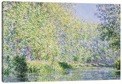 The Epte River Near Giverny Canvas Art Print - Impressionism Art
