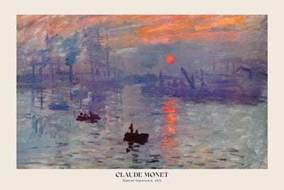Claude Monet - Sunrise Impression, 1872 by Claude Monet canvas print