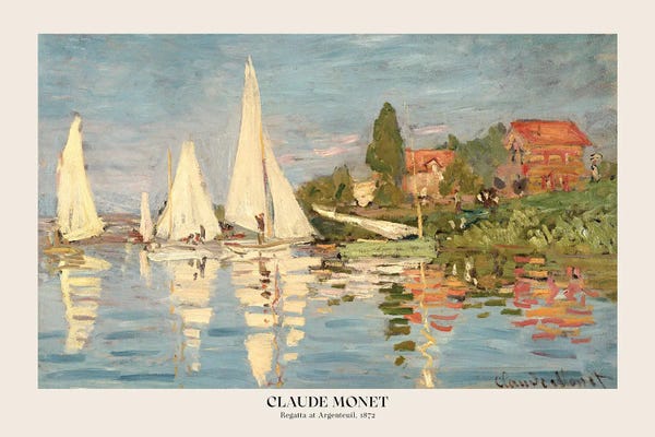Claude Monet: Claude Monet - Regatta At Argenteuil, 1872 by Claude Monet