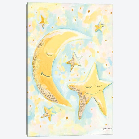 Moon and Star Friends Canvas Print #MNG113} by Jessica Mingo Art Print