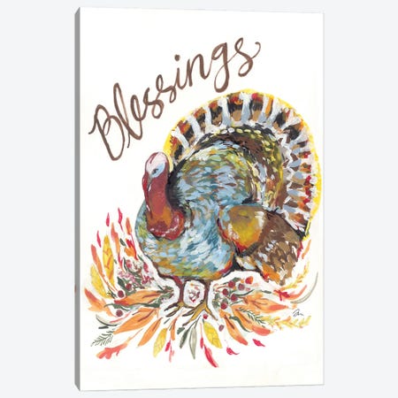 Blessings Turkey Canvas Print #MNG164} by Jessica Mingo Canvas Art Print
