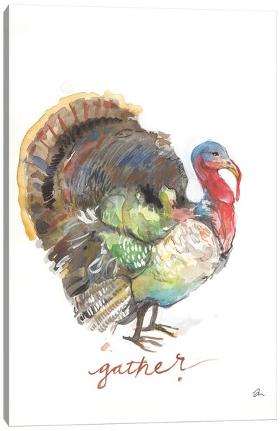 Gather Turkey Canvas Art Print - Jessica Mingo