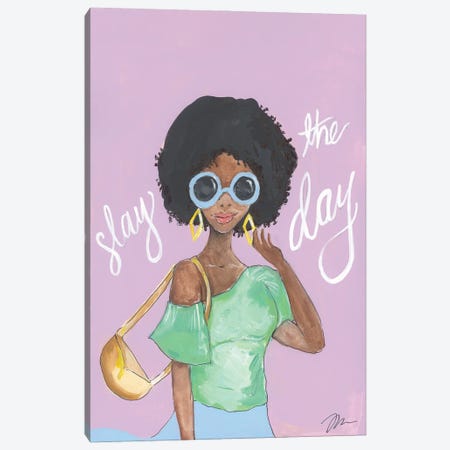 Slay The Day Canvas Print #MNG168} by Jessica Mingo Canvas Wall Art