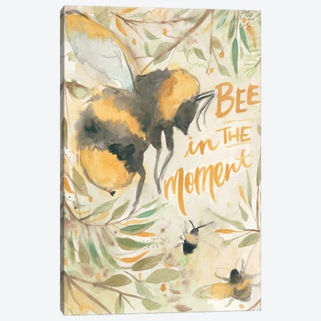 Bee in the Moment Canvas Print #MNG22} by Jessica Mingo Canvas Art