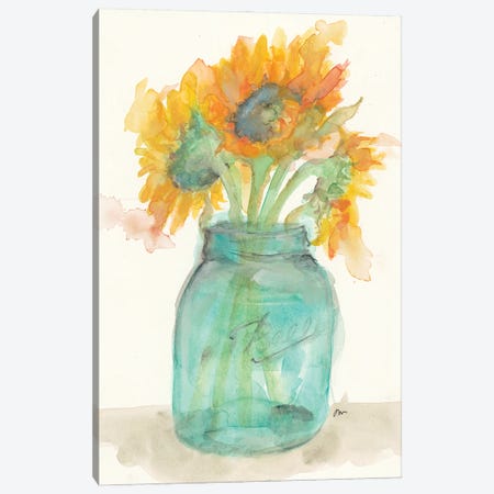 Sunflower Light Canvas Print #MNG27} by Jessica Mingo Canvas Art Print