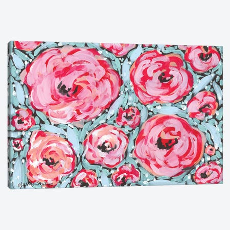 Rose Party Canvas Print #MNG39} by Jessica Mingo Canvas Print