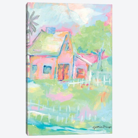 Sherbet House Canvas Print #MNG41} by Jessica Mingo Canvas Wall Art