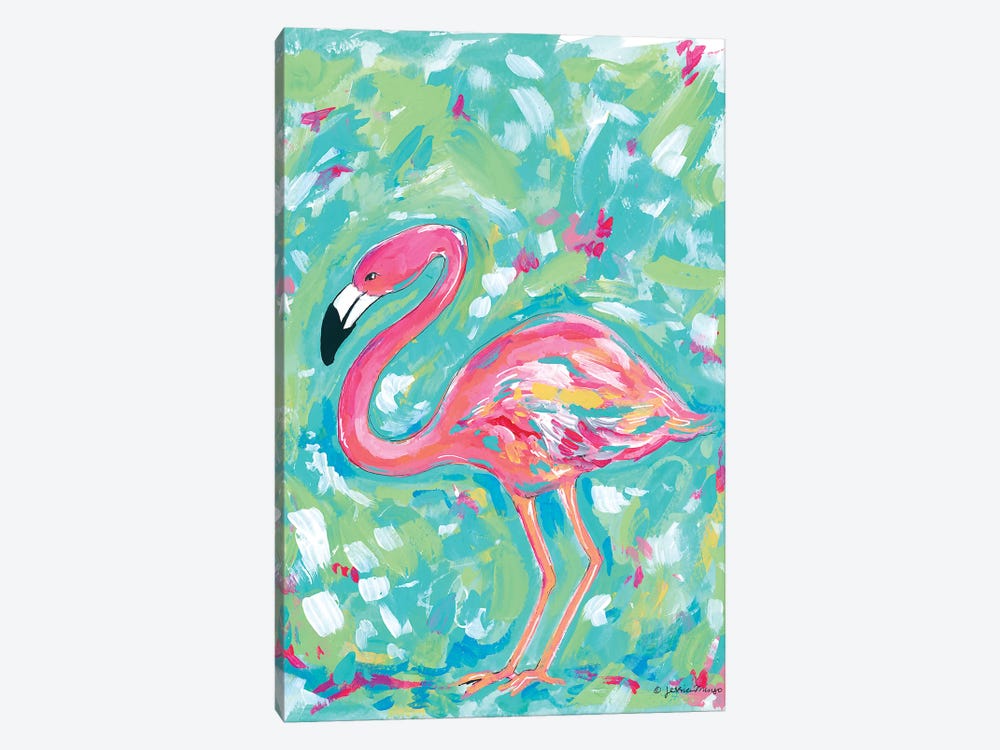 Summer Flamingo by Jessica Mingo 1-piece Canvas Wall Art
