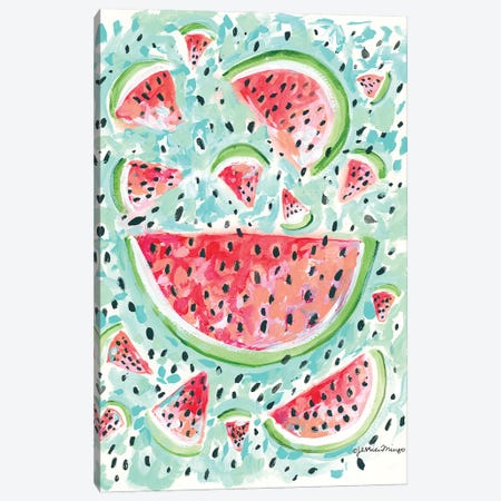 Watermelon Weather Canvas Print #MNG49} by Jessica Mingo Canvas Art