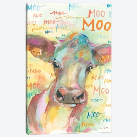 Country Cow Canvas Print #MNG4} by Jessica Mingo Canvas Artwork