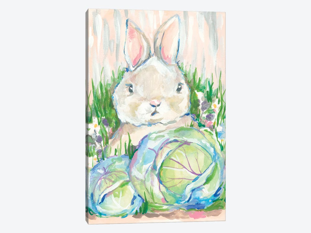 Bunny in the Cabbage Patch      by Jessica Mingo 1-piece Art Print